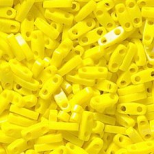 Miyuki quarter tila 5x1.2mm beads - Opaque yellow QTL-404